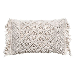 Coussin macramé "été" 30 x 50 cm Atmosphera