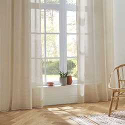 Voilage tissé sablé "Sab" 140 x 240 cm Atmosphera - Couleur: Lin