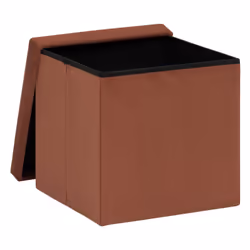 Description : Siège ou rangement ? Le pouf pliant "Tess" en velours d'Atmosphera saura vite se rendre indispensable chez vous ...