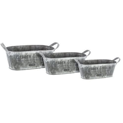 Lot de 3 Jardinières métal et zinc Atmosphera