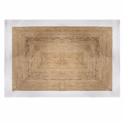 Tapis en jute naturel végétale 120 x 170 cm Atmosphera - Blanc