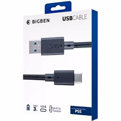 Bigben Interactive PS5USBCCABLE3M, 3 m, USB A, USB C, USB 3.2 Gen 1 (3.1 Gen 1), Noir