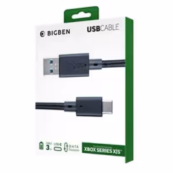 Bigben Interactive XBXUSBCCABLE3M, 3 m, USB A, USB C, USB 3.2 Gen 1 (3.1 Gen 1), Noir