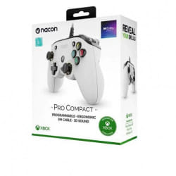 NACON Pro Compact Controller Blanc USB Manette de jeu Xbox One, Xbox Series S, Xbox Series X
