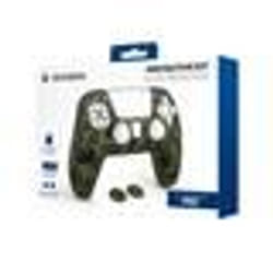 Silicon skin pour manette Sony Dualsense et une  paire de grips pour joystick pour PS5. Couleur: Camo
