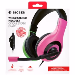 Bigben Interactive Wired Stereo Gaming Headset V1 Noir, Vert, Rose - Vue supplémentaire 5