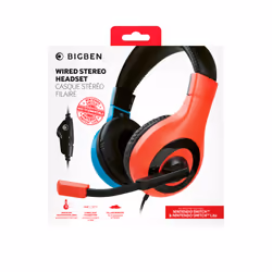 Casque Gamer Filaire V1 Rouge et Bleu Nintendo Switch - Vue supplémentaire 9