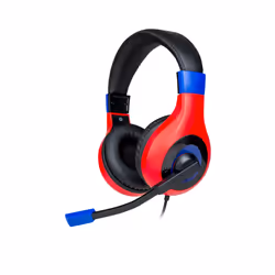 Bigben Interactive Wired Stereo Gaming Headset V1, Avec fil, Jouer, Casque, Noir, Bleu, Rouge