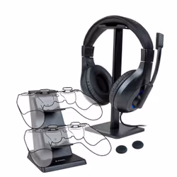 NACON PS4PACK1, Avec fil, Jouer, Casque, Noir