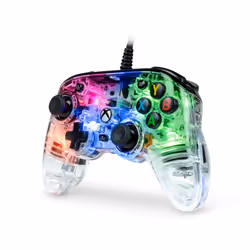 NACON Pro Compact Colorlight Noir, Transparent USB Manette de jeu Analogique/Numérique PC, Xbox One, Xbox Series S, Xbox Series X