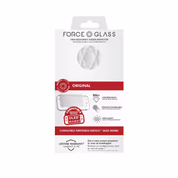 NACON Switch Force Glass, Protecteur d'écran, Nintendo Switch OLED, Transparent, Verre trempé, Résistant aux rayures, Protect ...