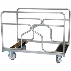 Fimm - Chariot porte tables rondes ou rectangulaires charge 300 kg 1200 x 800 mm Ø roues 160 mm Les avantages de ce chariot p ...