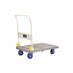 Fimm - Chariot à dossier rabattable charge 300 kg plateau 900 x 600 mm en polypropylène Ø roues 130 mm Les avantages de ce ch ...