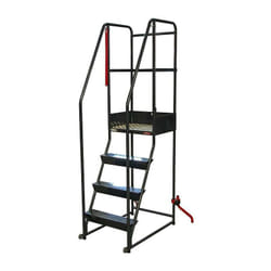 Escabeau roulant étroit charge 150 kg 4 marches Ht plateforme 1010 mm - Fimm