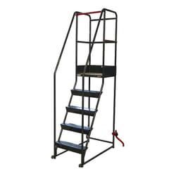Fimm - Escabeau roulant étroit charge 150 kg 5 marches Ht plateforme 1260 mm