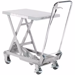 Fimm - Table élévatrice hydraulique en aluminium charge 100 kg Ø roues 100 mm Les avantages de cette table élévatrice hydraul ...
