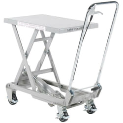 Table élévatrice hydraulique en aluminium charge 100 kg Diam roues 100 mm - Fimm