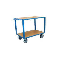 Servante d'atelier 2 plateaux charge 500 kg 1060 x 680 mm ø roues 200 mm - Fimm