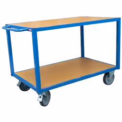 Fimm - Servante d'atelier 2 plateaux charge 500 kg 1300 x 800 mm Ø roues 200 mm Les avantages de cette servante d'atelier 2 p ...
