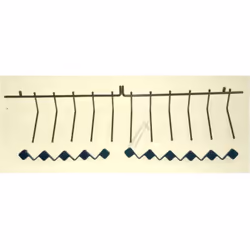 Tiges rabattables pour Lave-vaisselle Siemens 00489466. Contenu: 2x insert de support de verre .