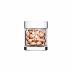 Clarins Milky Boost Caps, Capsule, Liquide, Peau mixte, Peau sèche, Peau normale, Peau grasse, Eclaircissant, Beige, Eclairci ...