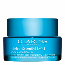 Clarins Hydra-Essentiel [HA²], Femmes, 50 ml, Crème, Peau sèche, Peau normale, Eclaircissant, Hydratant, Pulpant, Pot