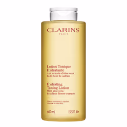 Clarins Hydrating Toning Lotion, Lotion visage, Femmes, 400 ml, Tous types de peau, Hydratant, Bouteille