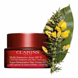 Clarins Super Restorative SPF 15, Crème de jour, Femmes, Peau mature, Visage, Cou, Anti-âge, Anti-rides, Levage, Hydratant, P ...