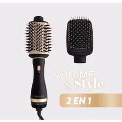Séchez, coiffez et lissez en un seul geste grâce à la brosse brushing 2-en-1 SAINT ALGUE dotée de deux têtes interchangeables ...