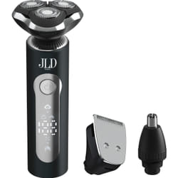 Tondeuse Multi-usages - Jean Louis David - Kit Grooming 4-en-1 - 3 Tetes - Ecran Digital - Noir