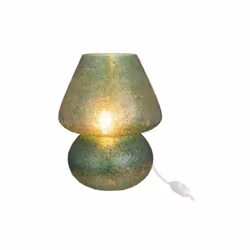 Cette lampe de table en verre vert est un ajout élégant à tout espace. Avec des dimensions de 23x23x30cm, elle apporte une to ...