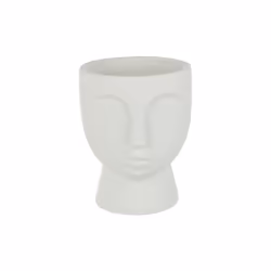 Le cache-pot visage en céramique blanc est une pièce décorative unique qui apporte une touche artistique et moderne à n'impor ...