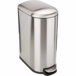 Poubelle de cuisine étroite à pédale Poubelle de cuisine à pédale rectangulaire avec seau Capacité 40L modèle FULLER en acier ...
