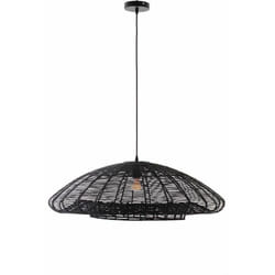 Grande Suspension intérieur alba Noir Fibre naturelle D80CM