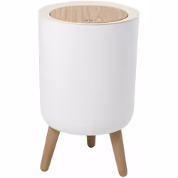 Poubelle sur pied de salle de bain touch Capacité 7L MALMO Couleur bois dimension du produit : 22x22xH36.3cm. Poubelle touch. ...