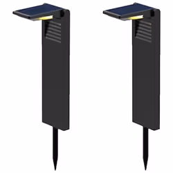Lot de 2 balises solaires OSTRY Noir Plastique 150LM