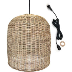 Suspension extérieur GIACOMO OUTDOOR CABLE Beige Rotin D40CM