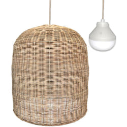 Lumisky - Suspension nomade giacomo nomad Beige Rotin H45cm