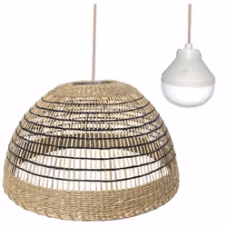 SUSPENSION EN HERBE MARINE : La suspension CESARE NOMAD, issue de l'artisanat, est fabriquée en herbe marine tressée. L'herbe ...