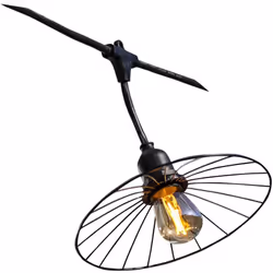 Guirlande lumineuse E27 raccordable : Chic Cage Light Connectable est une guirlande lumineuse à ampoules E27 à filament qui d ...
