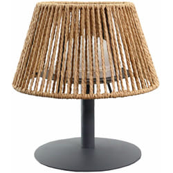 Lumisky - Lampe de table sans fil standy mini raffy - H22 cm - Raphia naturel - led blanc chaud et blanc