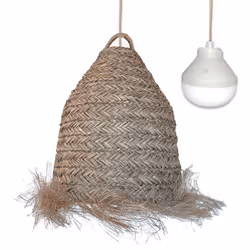SUSPENSION EN JONC DE MER : La suspension ANAFI NOMAD, issue de l'artisanat, est fabriquée en jonc de mer naturel. Le jonc de ...