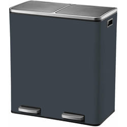 Poubelle de tri sélectif MAJOR Gris Acier inoxydable 60 L