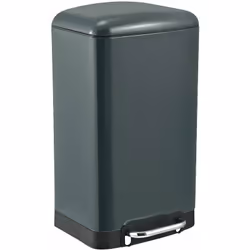 Poubelle de cuisine à pédale rectangulaire avec seau Capacité 40L modèle GREENWICH en acier Inoxydable Finition Inox brossé D ...