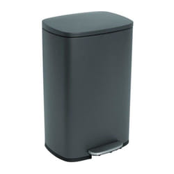 Kitchen Move - Poubelle de cuisine a pédale - admiral 50L - Design - Gris mat en acier inox