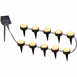 MINIS SPOTS SOLAIRES LED : SOLIRAY est un ensemble de 10 minis-spots lumineux solaires à piquer dans le sol ou à fixer sur un ...
