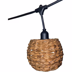 Lumisky - Guirlande lumineuse raccordable pine light Marron Poly rotin 6m