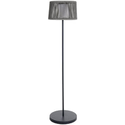 Lampadaire solaire soleo Gris Poly rotin H145 cm
