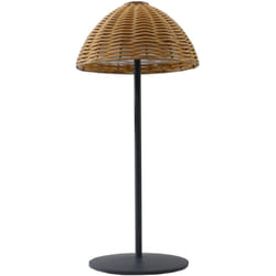Lumisky - Lampe de table led faroe Marron Poly rotin H30CM