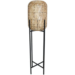 Lampadaire sans fil stanley Beige Poly rotin H150cm